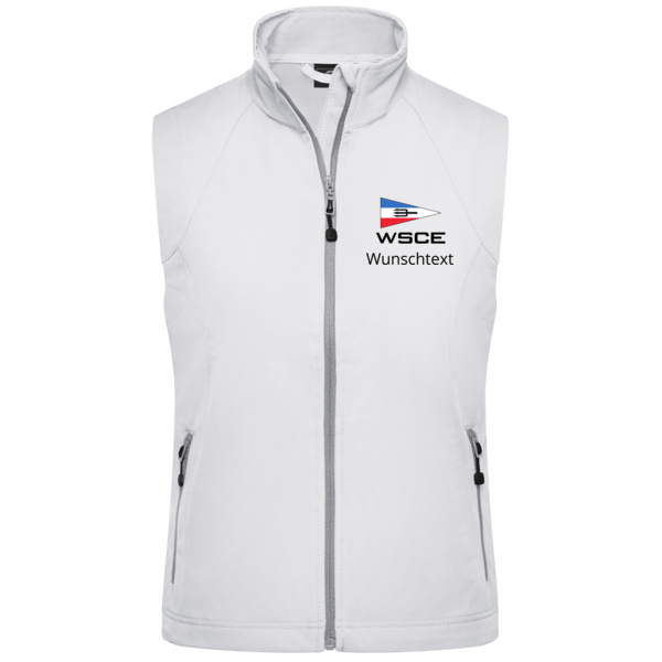 Brustdruck dunkel - Ladies' Softshell Vest Miniaturansicht