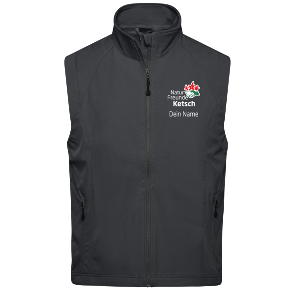 Brustdruck weiß - Men's Softshell Vest Miniaturansicht