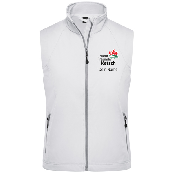 Brustdruck schwarz - Ladies' Softshell Vest Miniaturansicht