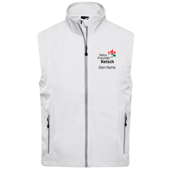 Brustdruck schwarz - Men's Softshell Vest Miniaturansicht