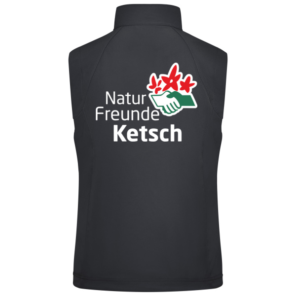 Rückendruck weiß - Ladies' Softshell Vest Miniaturansicht
