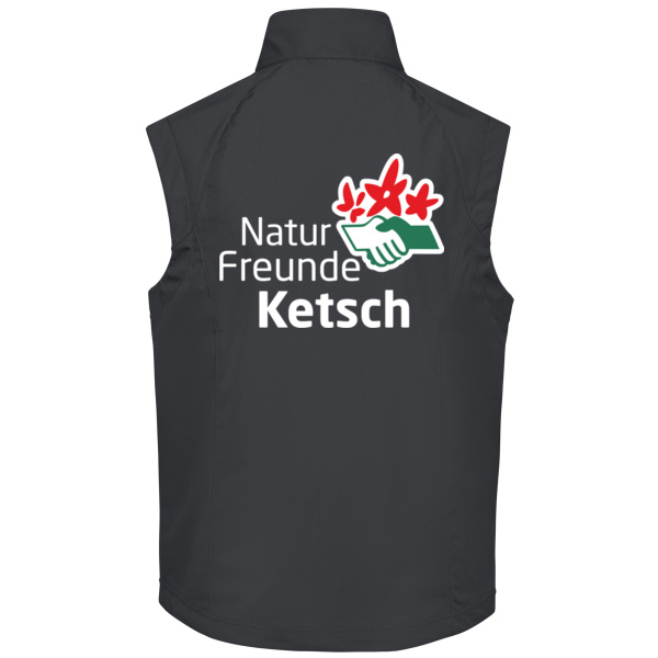 Rückendruck weiß - Men's Softshell Vest Miniaturansicht
