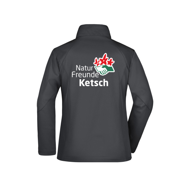 Rückendruck weiß - Ladies' Softshell Jacket Miniaturansicht