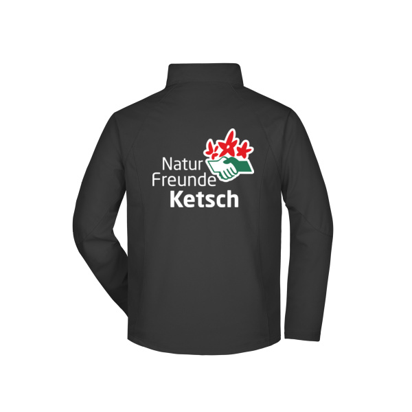 Rückendruck weiß - Men's Softshell Jacket Miniaturansicht