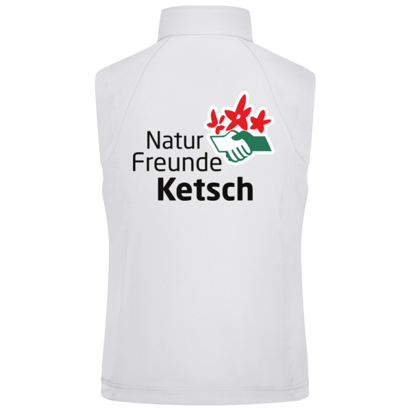 Rückendruck schwarz - Ladies' Softshell Vest Miniaturansicht