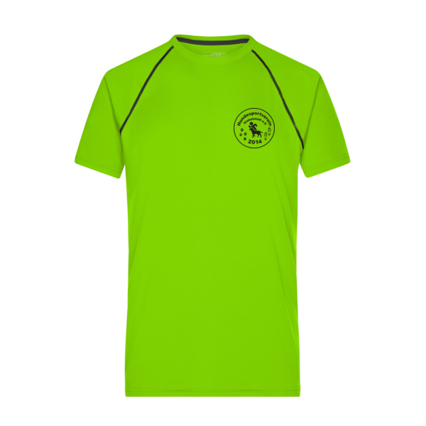 Brustdruck schwarz - Men's Sports T-Shirt Miniaturansicht
