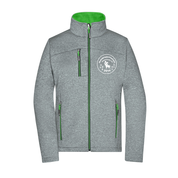 Brustdruck weiß - Ladies' Softshell Jacket Miniaturansicht