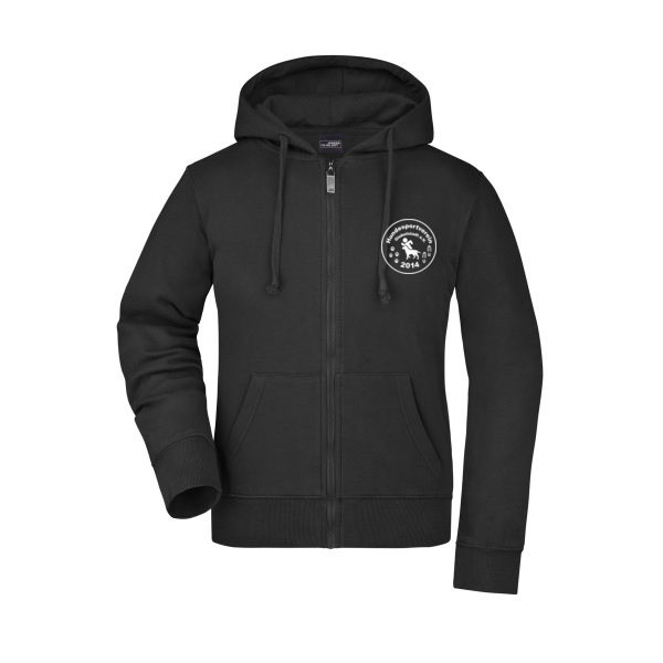 Beidseitiger Druck weiß - Ladies' Hooded Jacket Miniaturansicht
